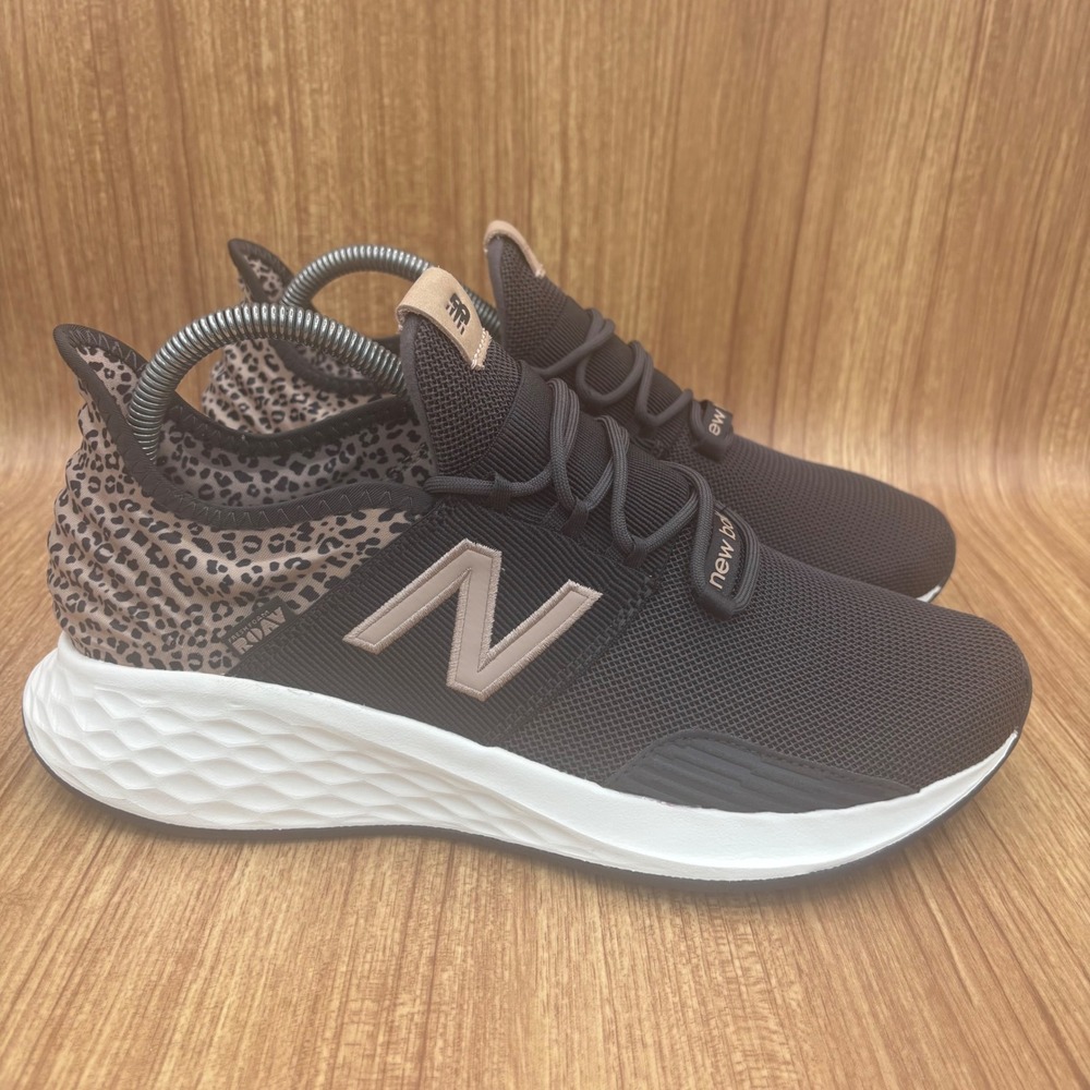 New Balance Fresh Foam Roav Womens 10 Grey Brown Leopard WROAVRK1 New